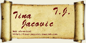 Tina Jačović vizit kartica